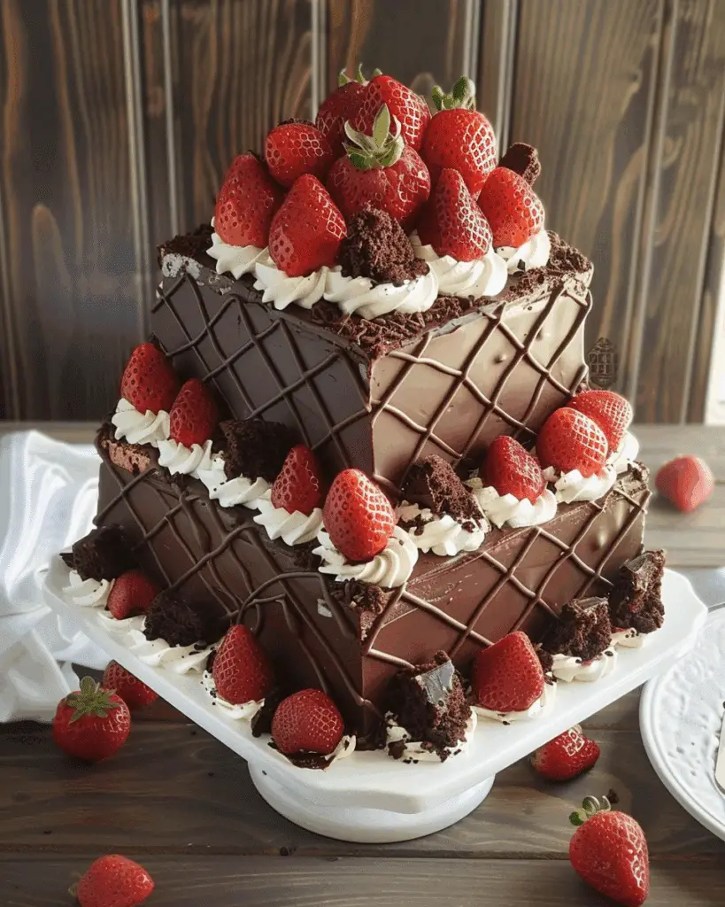 Chocolate Strawberry Delight Cake
