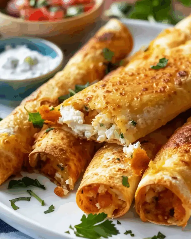 Crispy Air Fryer Chicken & Cottage Cheese Taquitos