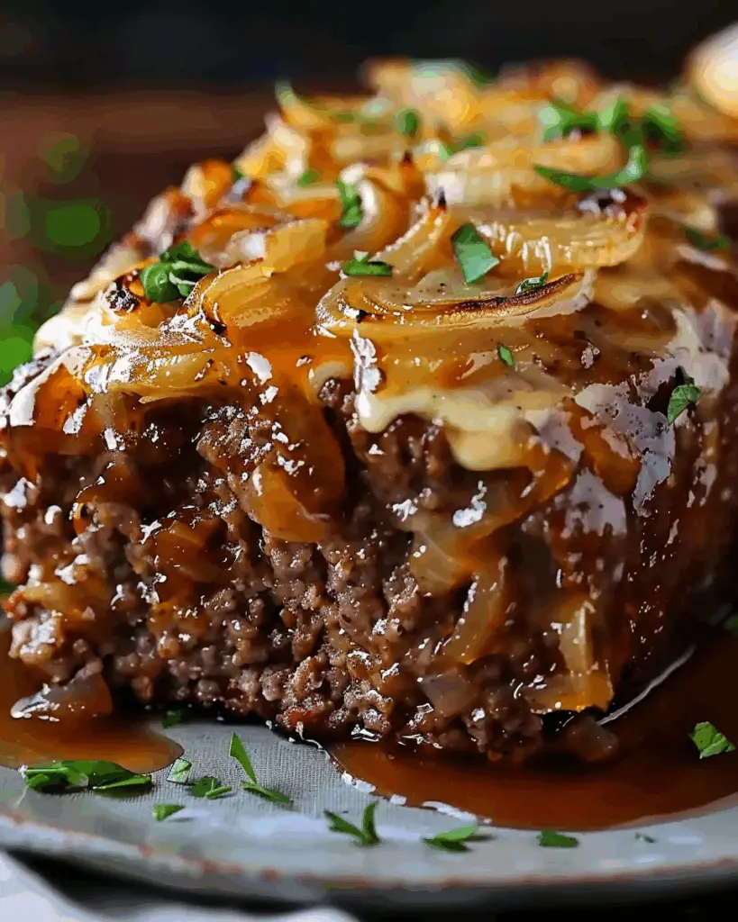 Slow Cooker French Onion Meatloaf