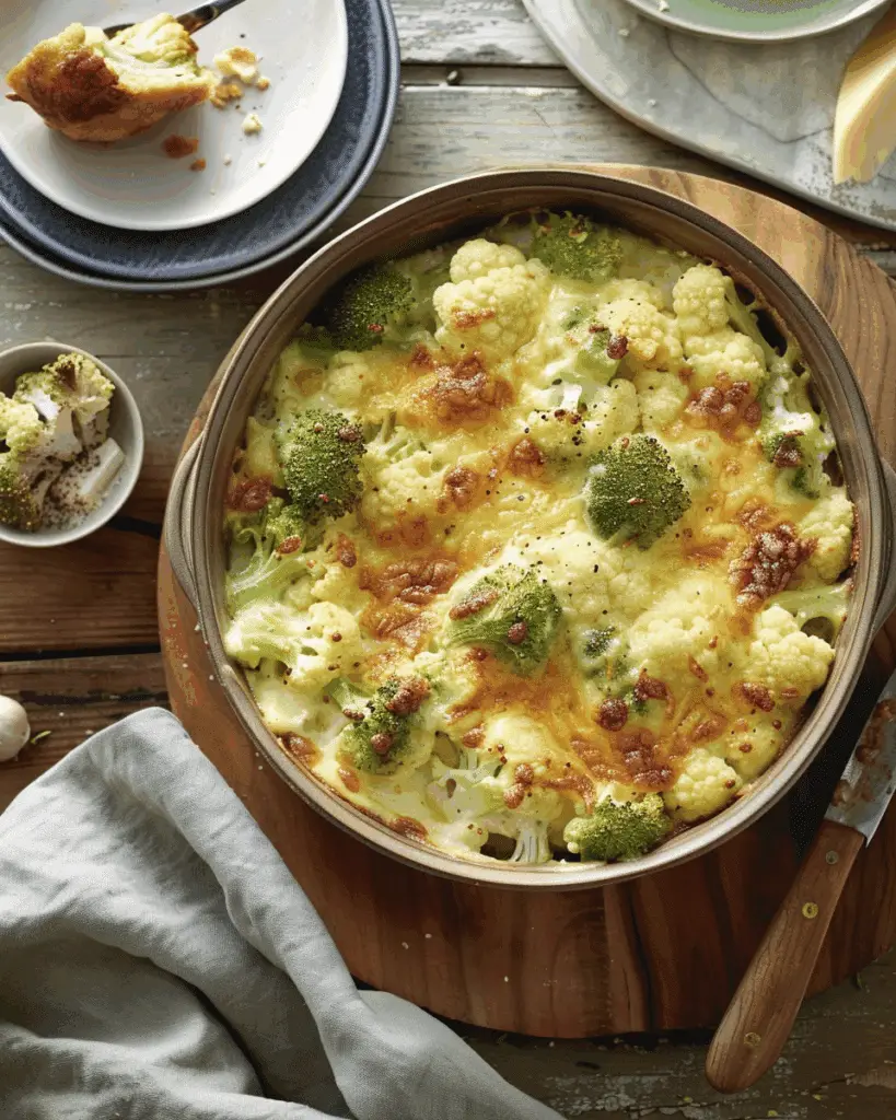 Cauliflower and Broccoli Cheese