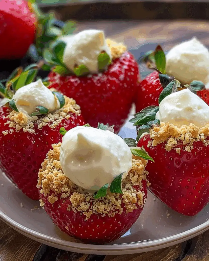 Cheesecake Stuffed Strawberries