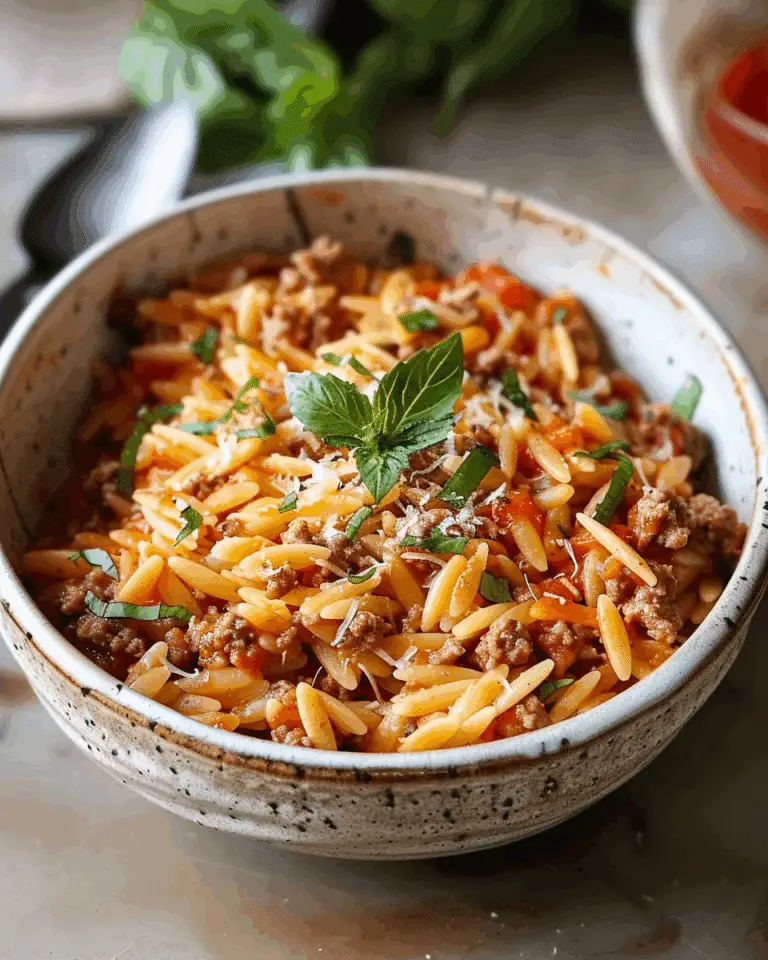 Ground Beef Orzo One‑Pan Bake