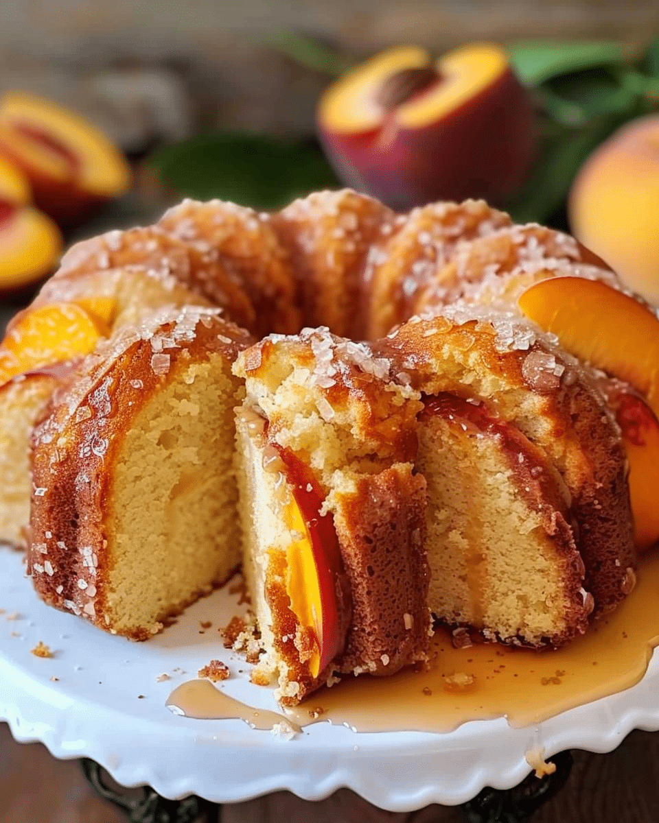 Southern Peach Buttermilk Pound Cake