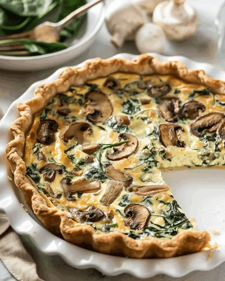 Spinach Mushroom Quiche