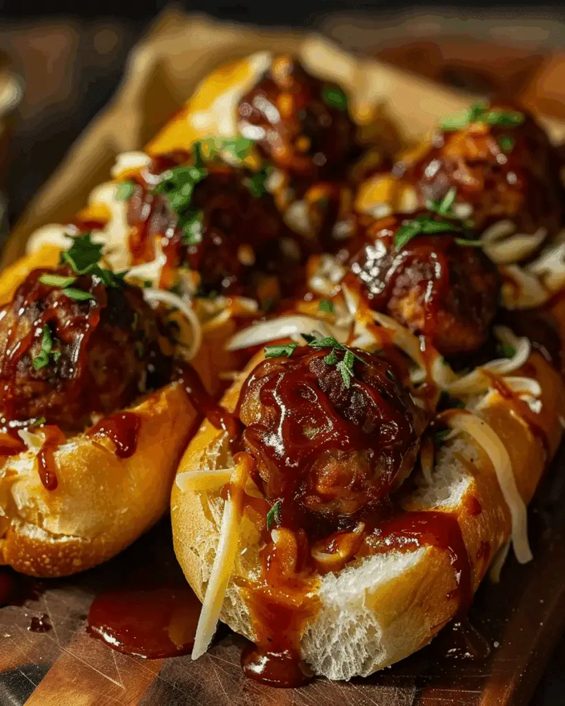 Bourbon BBQ Meatball Subs