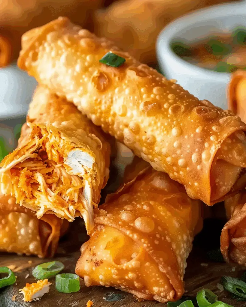 Air Fryer Buffalo Chicken Egg Rolls