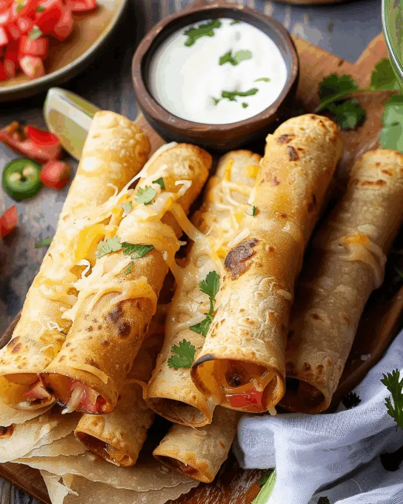 Baked Green Chile Taquitos