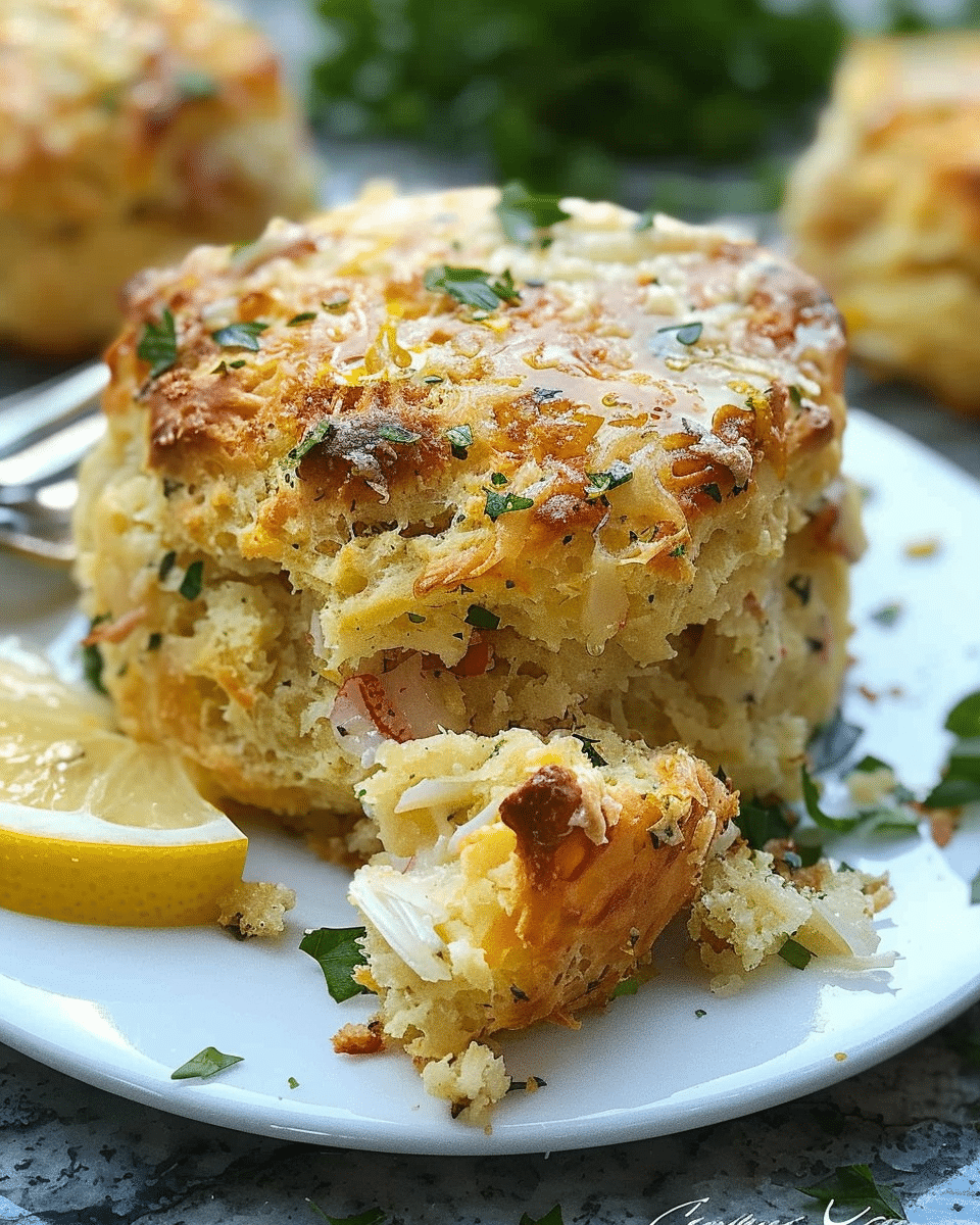 Crab Stuffed Cheddar Bay Biscuits
