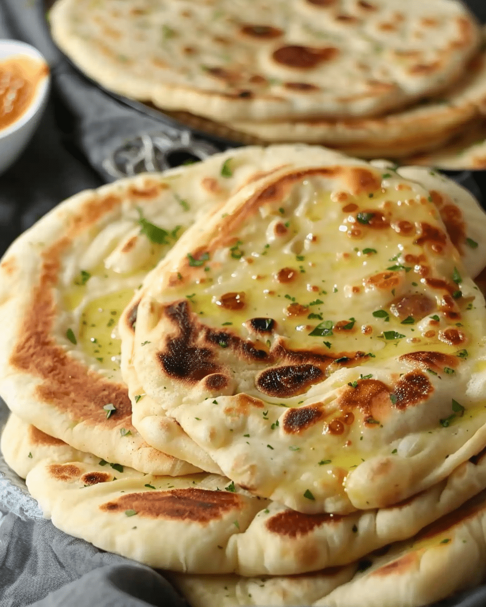 Fluffy Butter Naan (Without Tandoor)