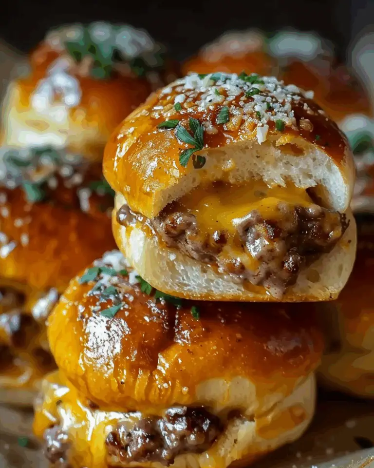 Garlic Parmesan Cheeseburger Bombs
