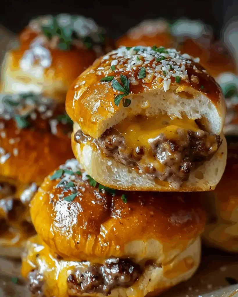 Garlic Parmesan Cheeseburger Bombs