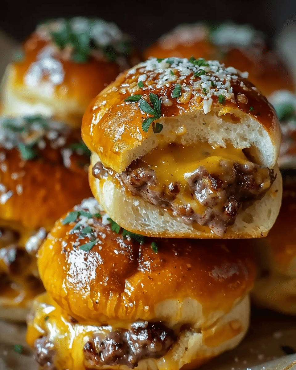 Garlic Parmesan Cheeseburger Bombs