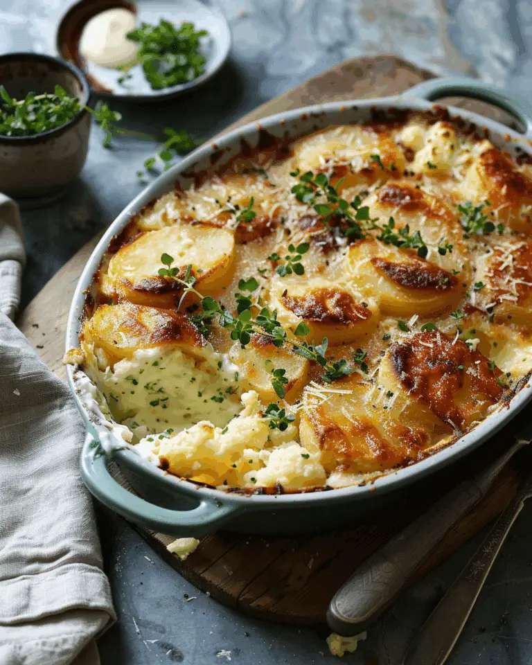 Cauliflower Cheese and Potato Bake
