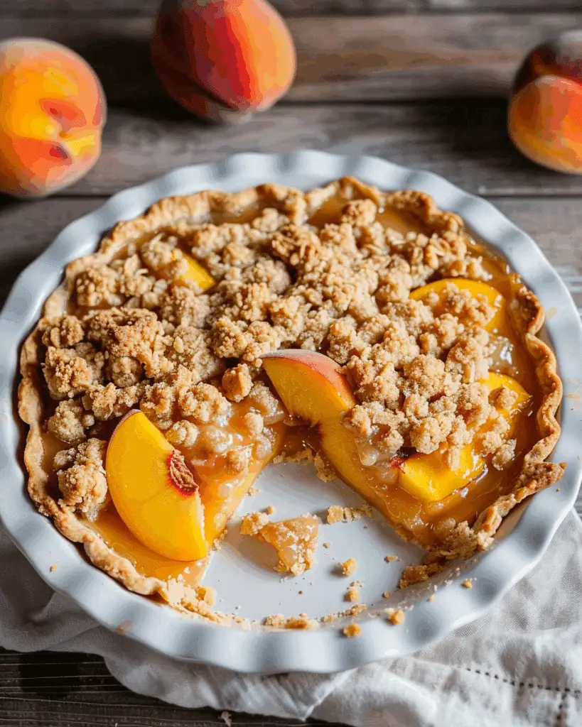 Peach Crumble Pie