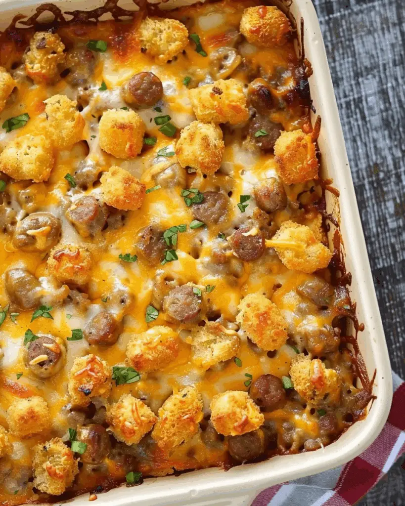 Tater Tot Sausage Breakfast Casserole