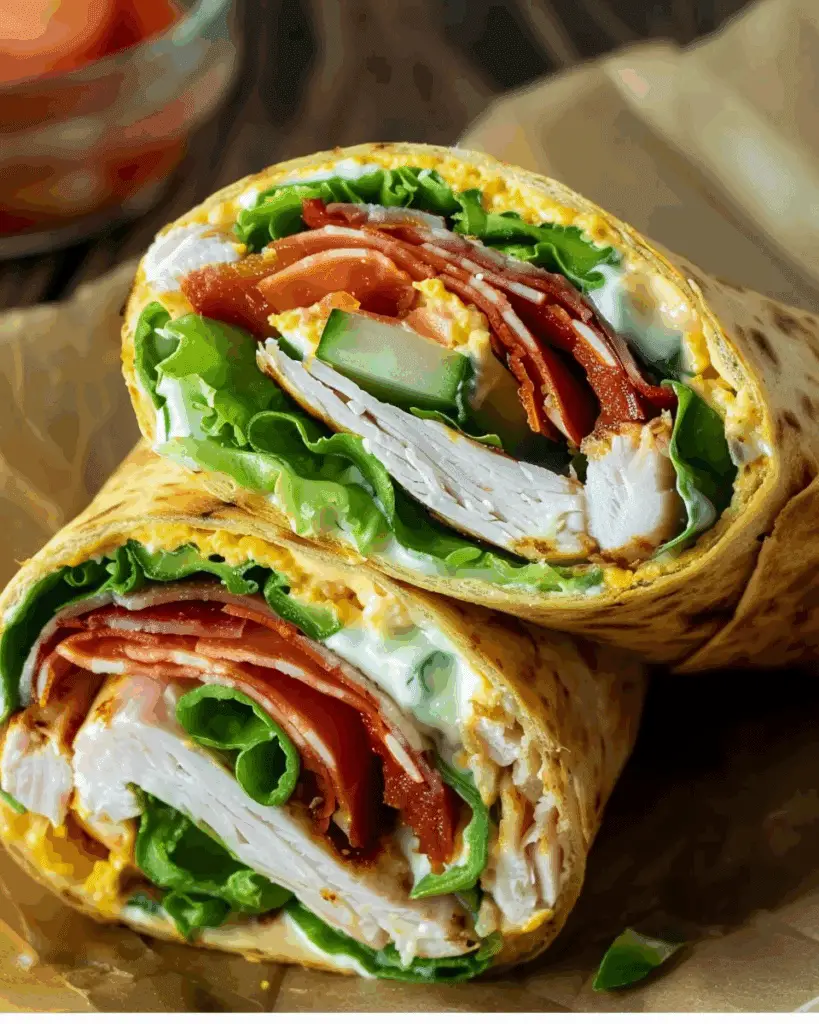 Turkey Club Cottage Cheese Wrap