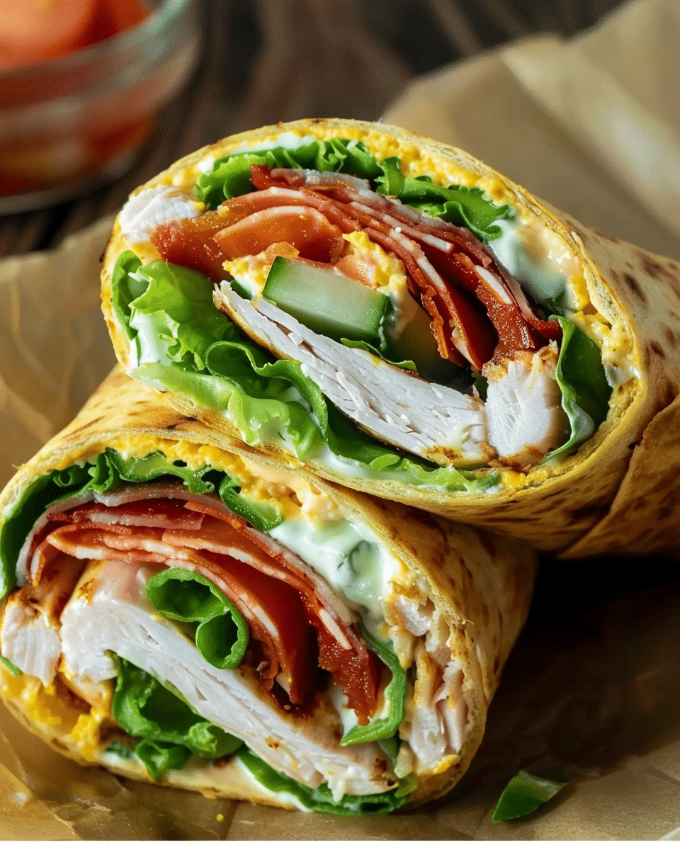 Turkey Club Cottage Cheese Wrap