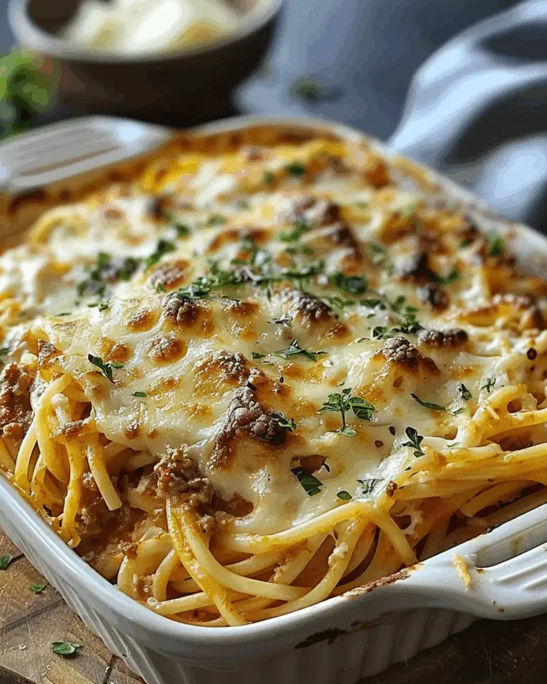 Baked Cream Cheese Spaghetti Casserole