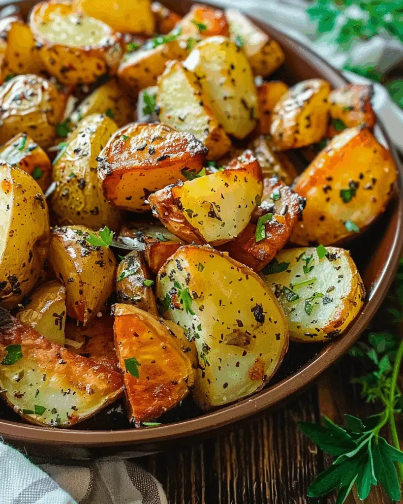 Garlic Herb Roasted Potatoes, Carrots, and Zucchini