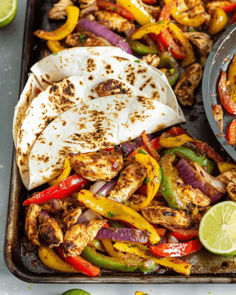 30 Minute Sheet Pan Chicken Fajitas