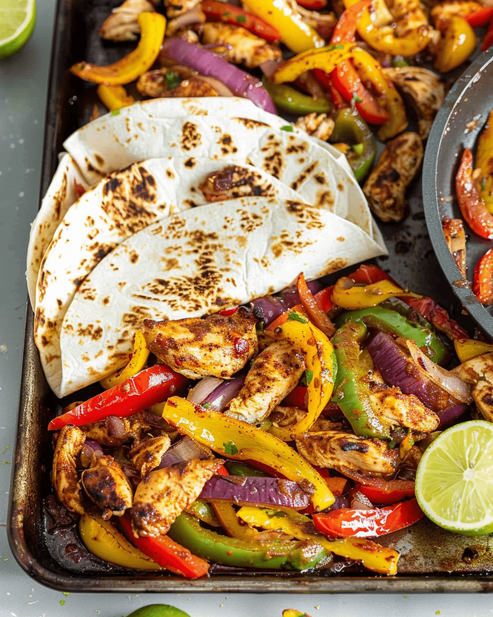 30 Minute Sheet Pan Chicken Fajitas