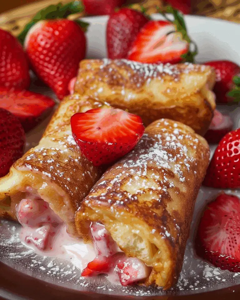 Strawberry French Toast Roll-Ups