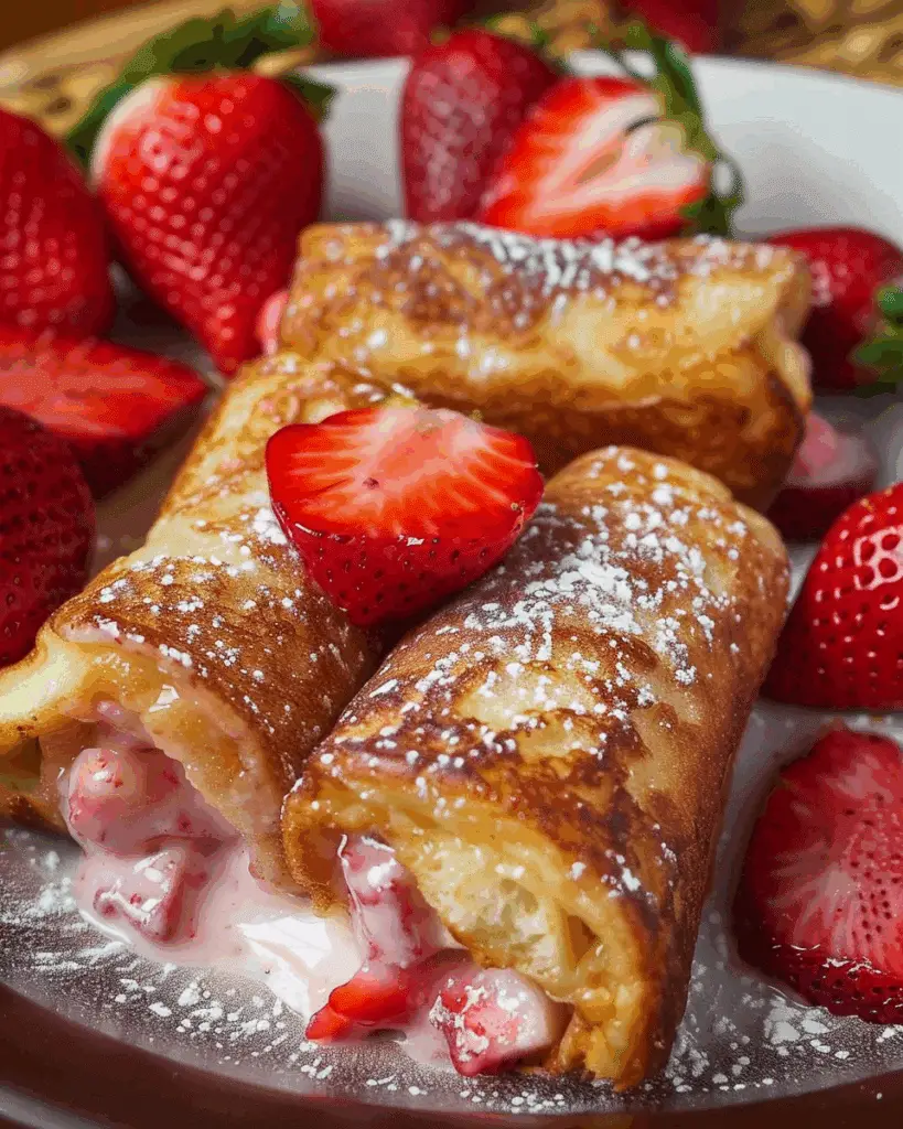 Strawberry French Toast Roll-Ups