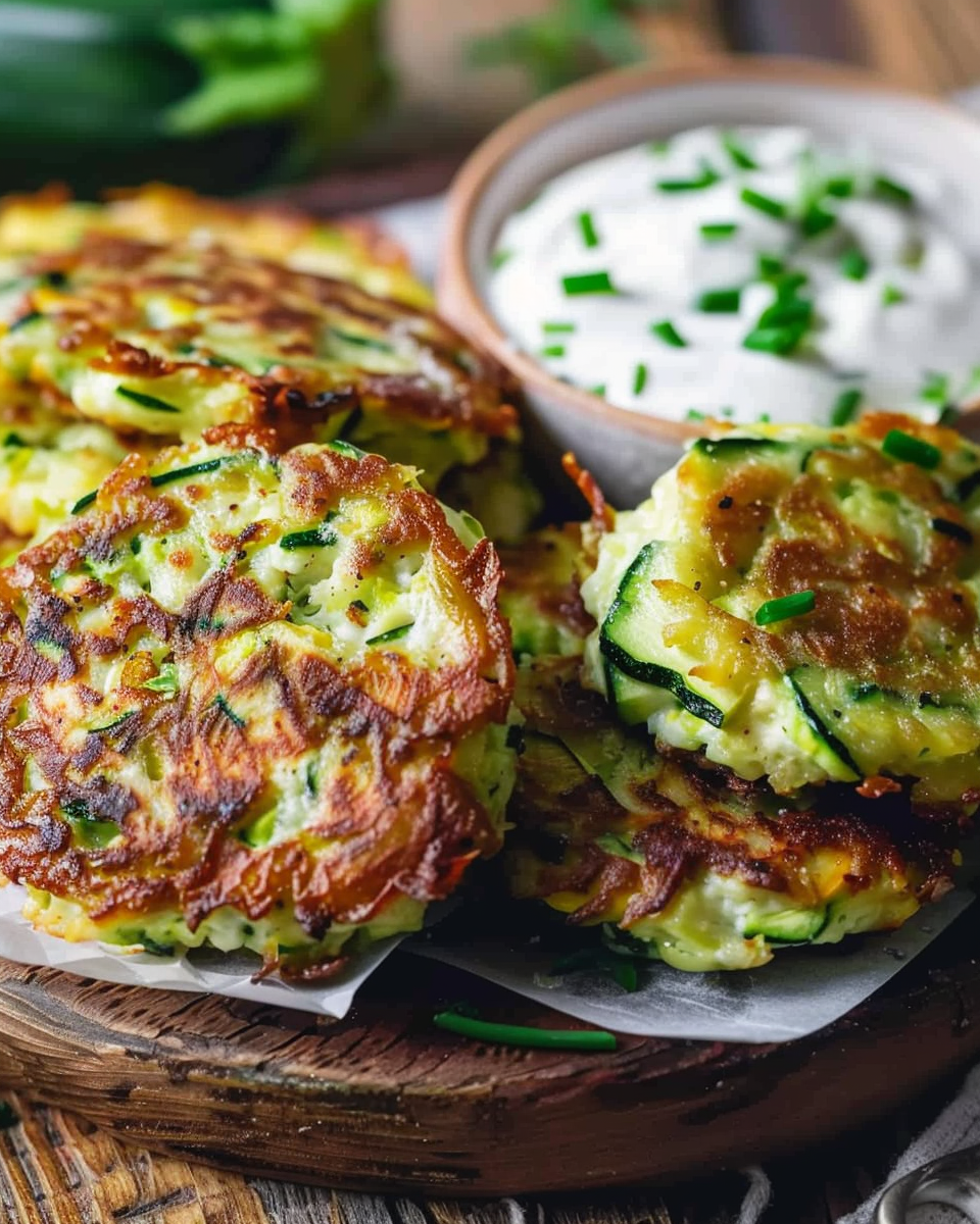 Zucchini Cottage Cheese Fritters
