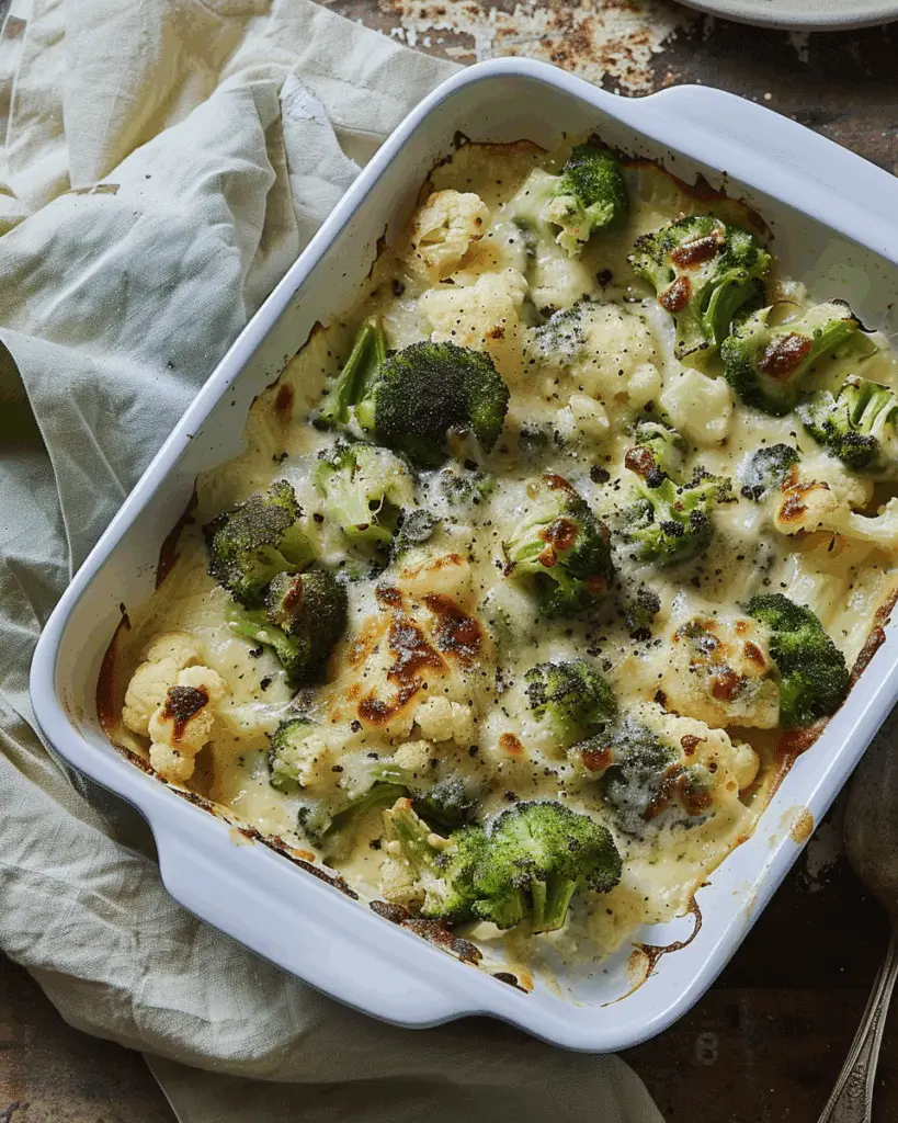 Cauliflower and Broccoli Cheese