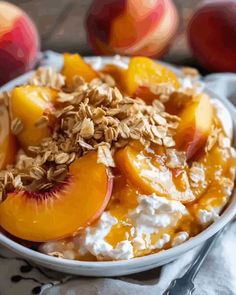 Peach Pie Cottage Cheese Bowls
