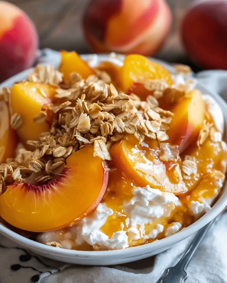 Peach Pie Cottage Cheese Bowls