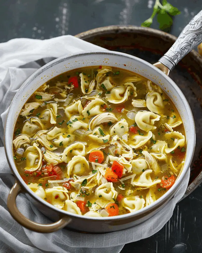 Rotisserie Chicken Tortellini Soup