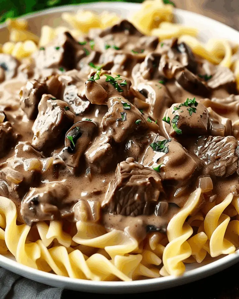 Beef Stroganoff with Egg Noodles