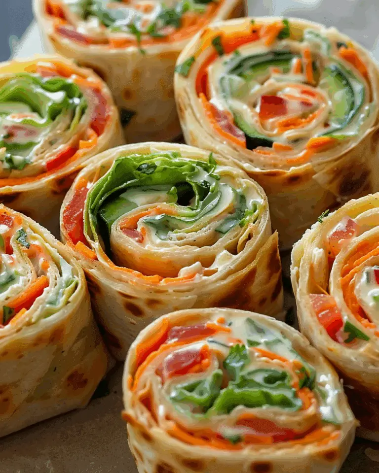 Fresh Vegetable Tortilla Roll Ups