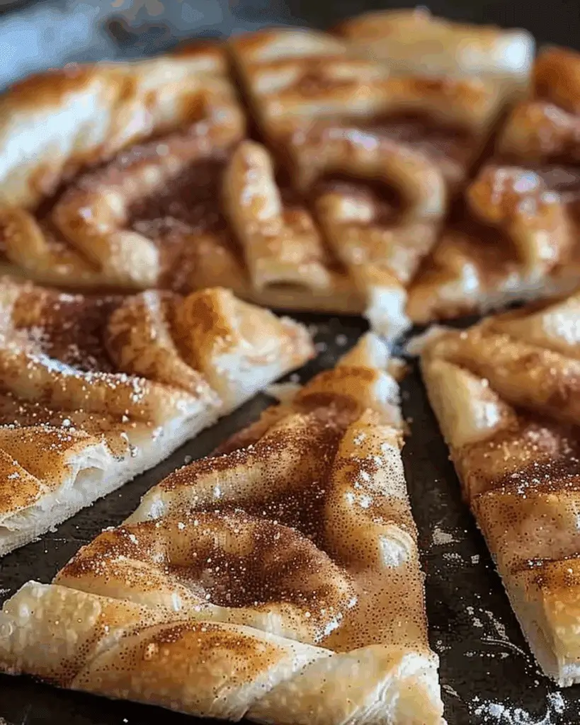 Cinnamon-Sugar Pizza Made with Crescent Rolls