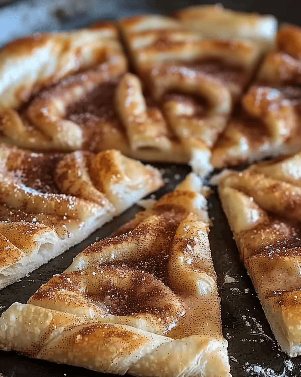 Cinnamon-Sugar Pizza Made with Crescent Rolls