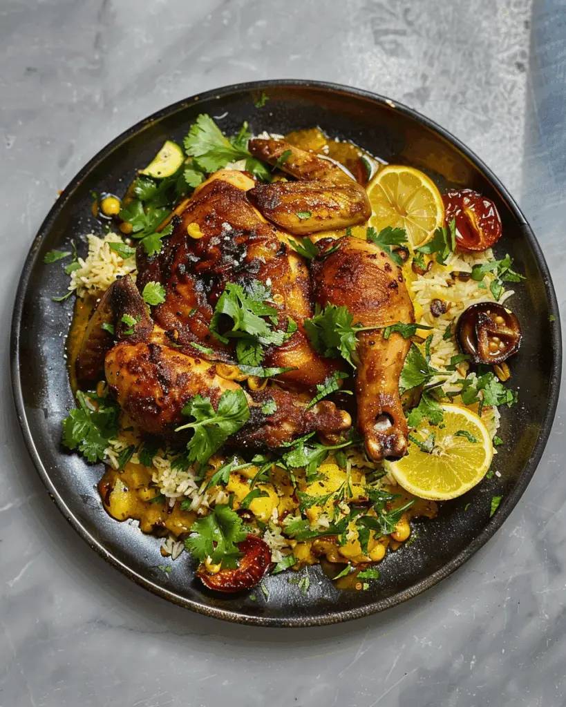 Grilled and Roasted Chicken with Poriyal