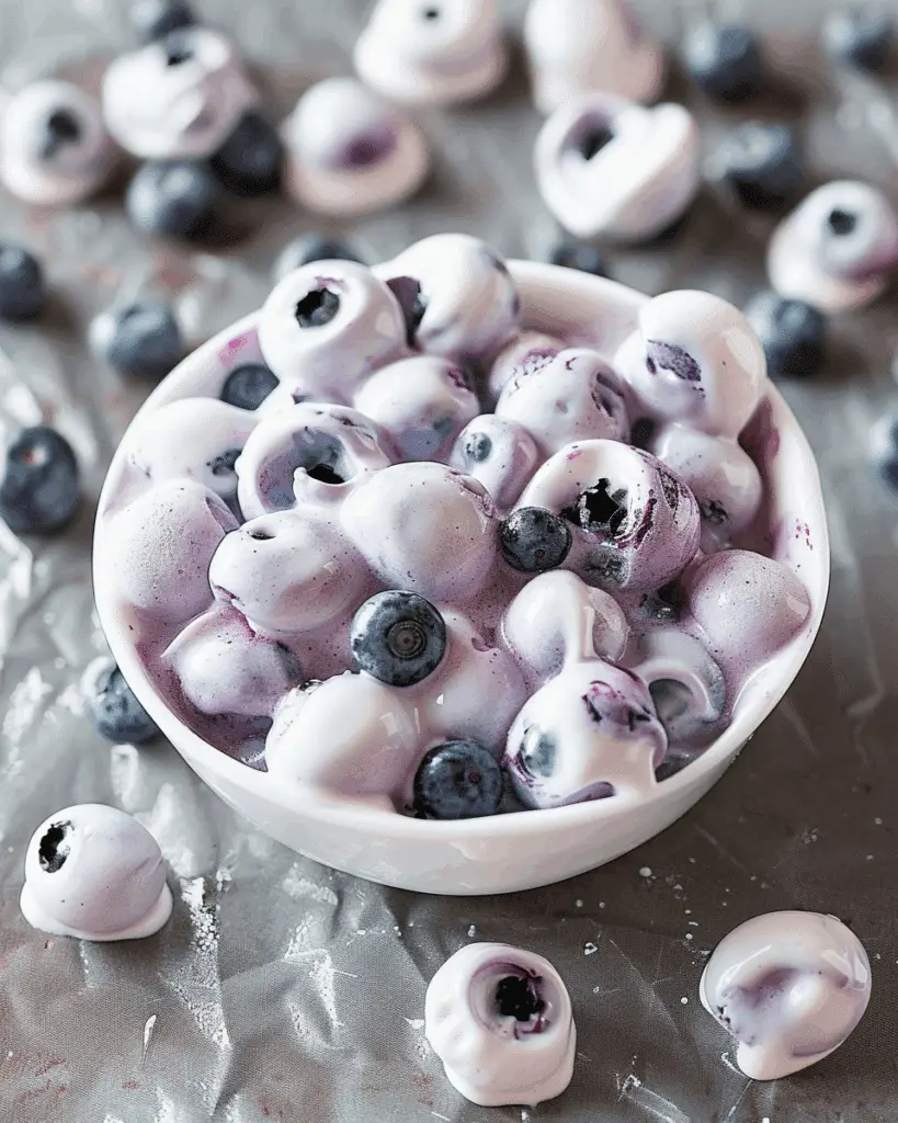 Frozen Yogurt Covered Blueberries