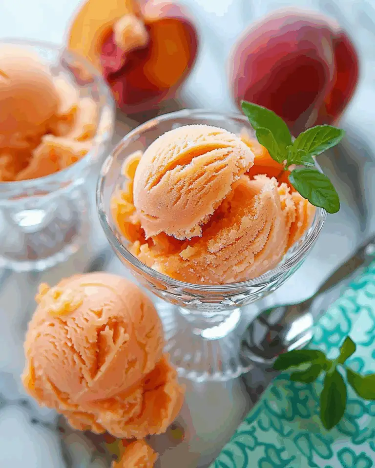 Peach Sorbet: Refreshing Summer Treat