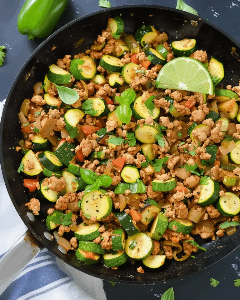 Ground Turkey Zucchini Skillet