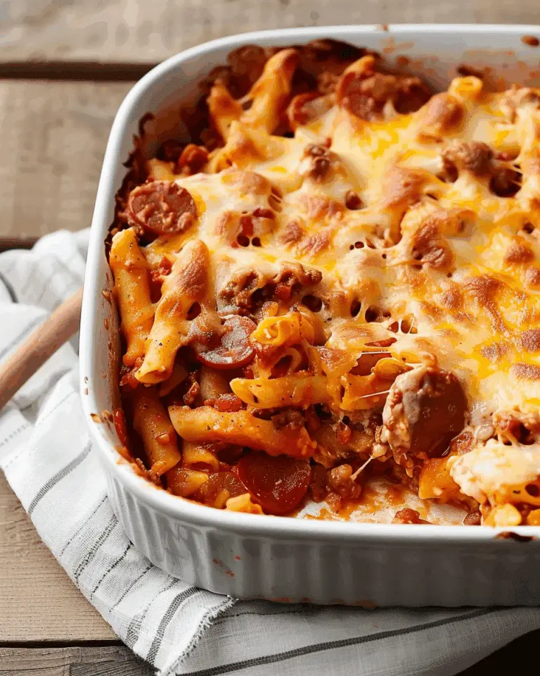My Mom’s 4-Ingredient Penne and Smoked Sausage Casserole