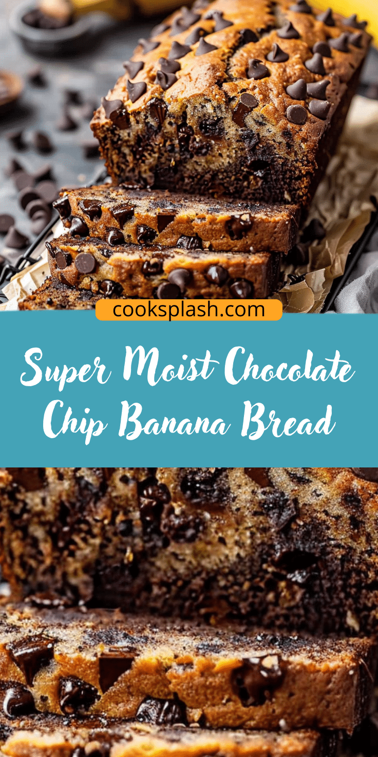 Super Moist Chocolate Chip Banana Bread Cook Splash