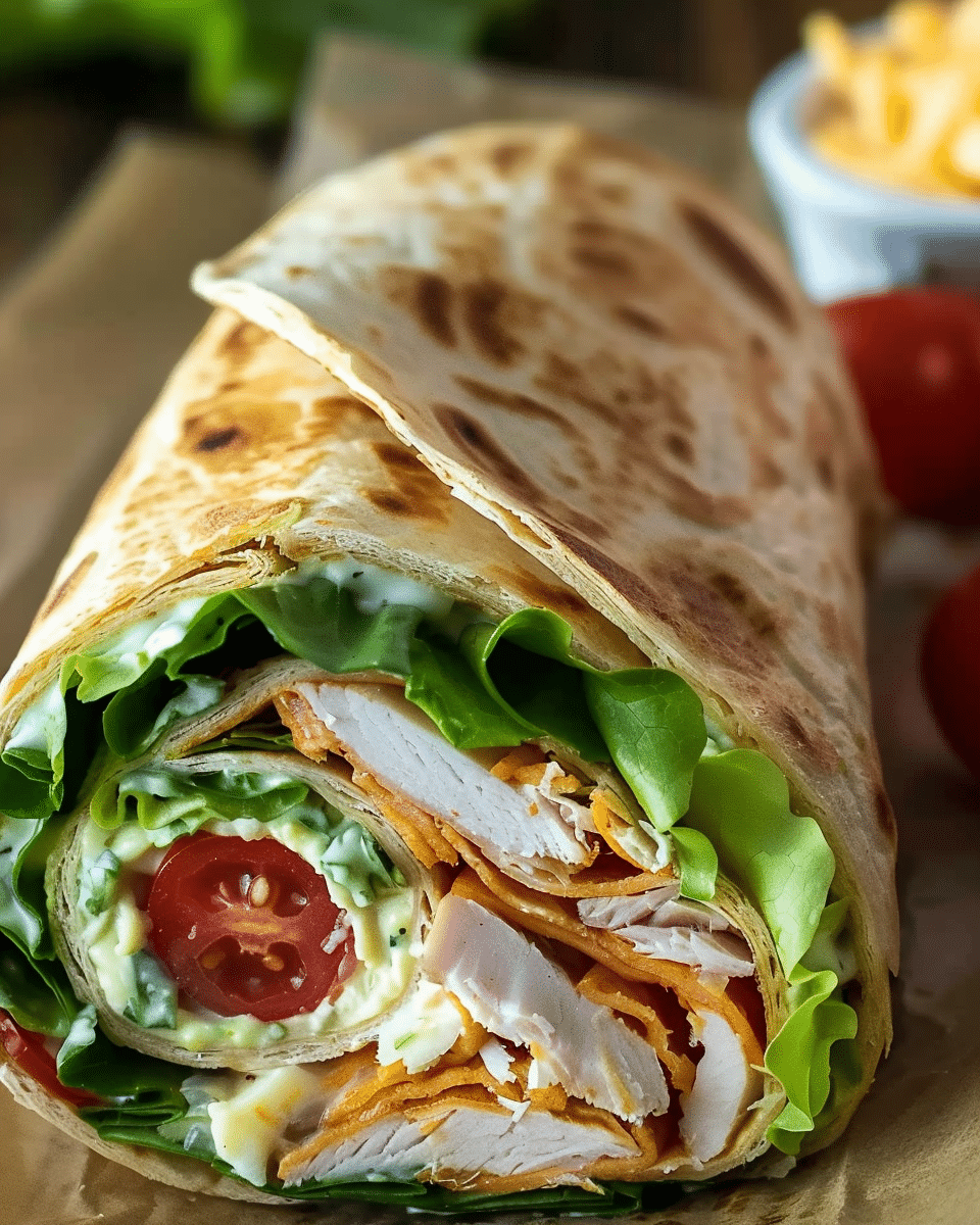 Turkey Club Cottage Cheese Wrap
