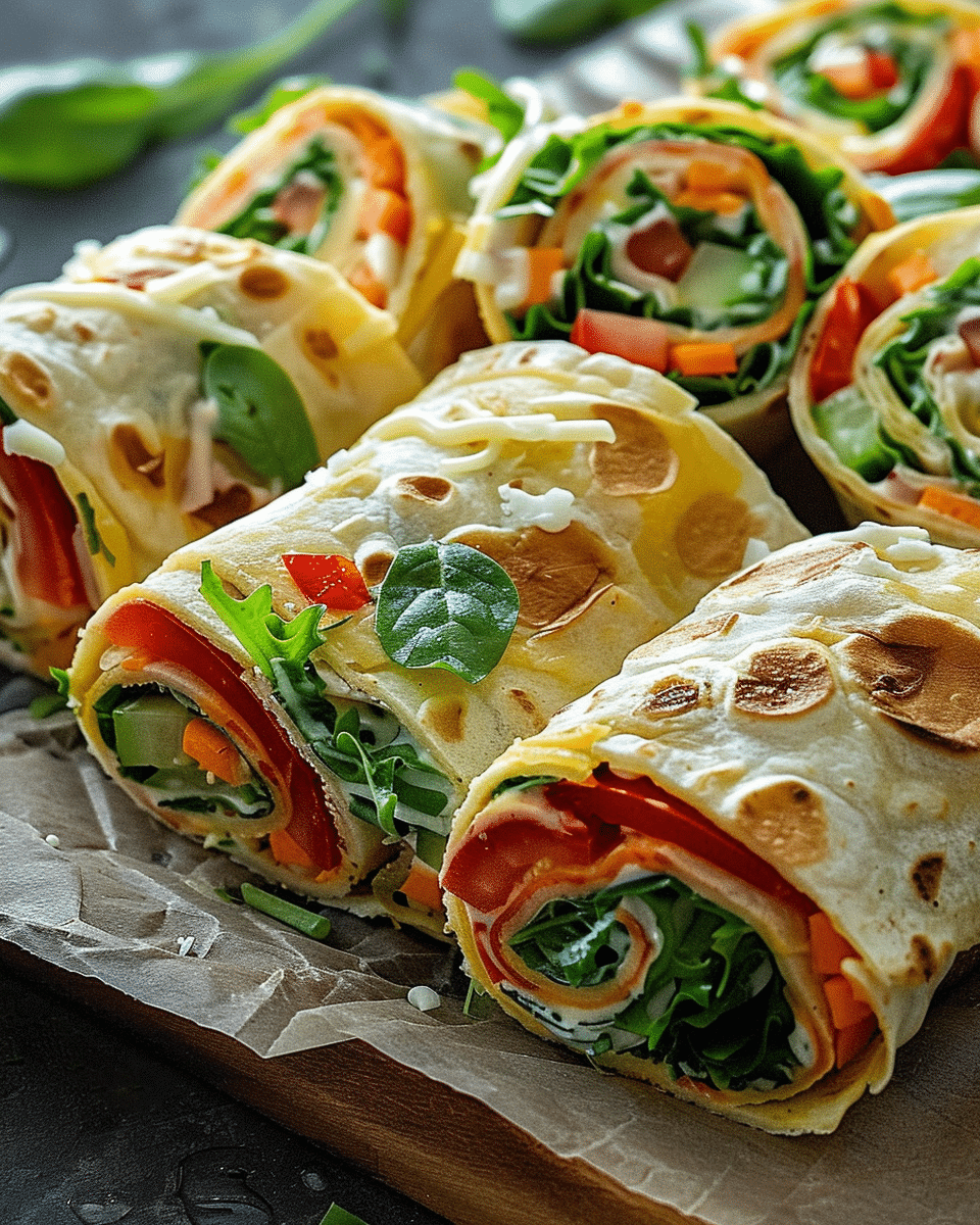 Fresh Vegetable Tortilla Roll Ups
