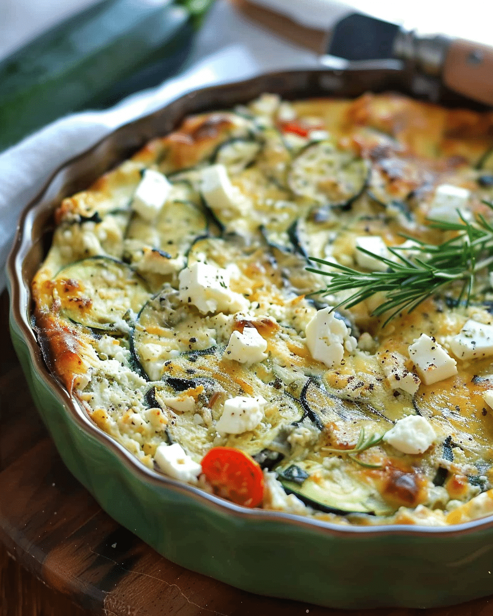Cottage Cheese Zucchini Feta Bake