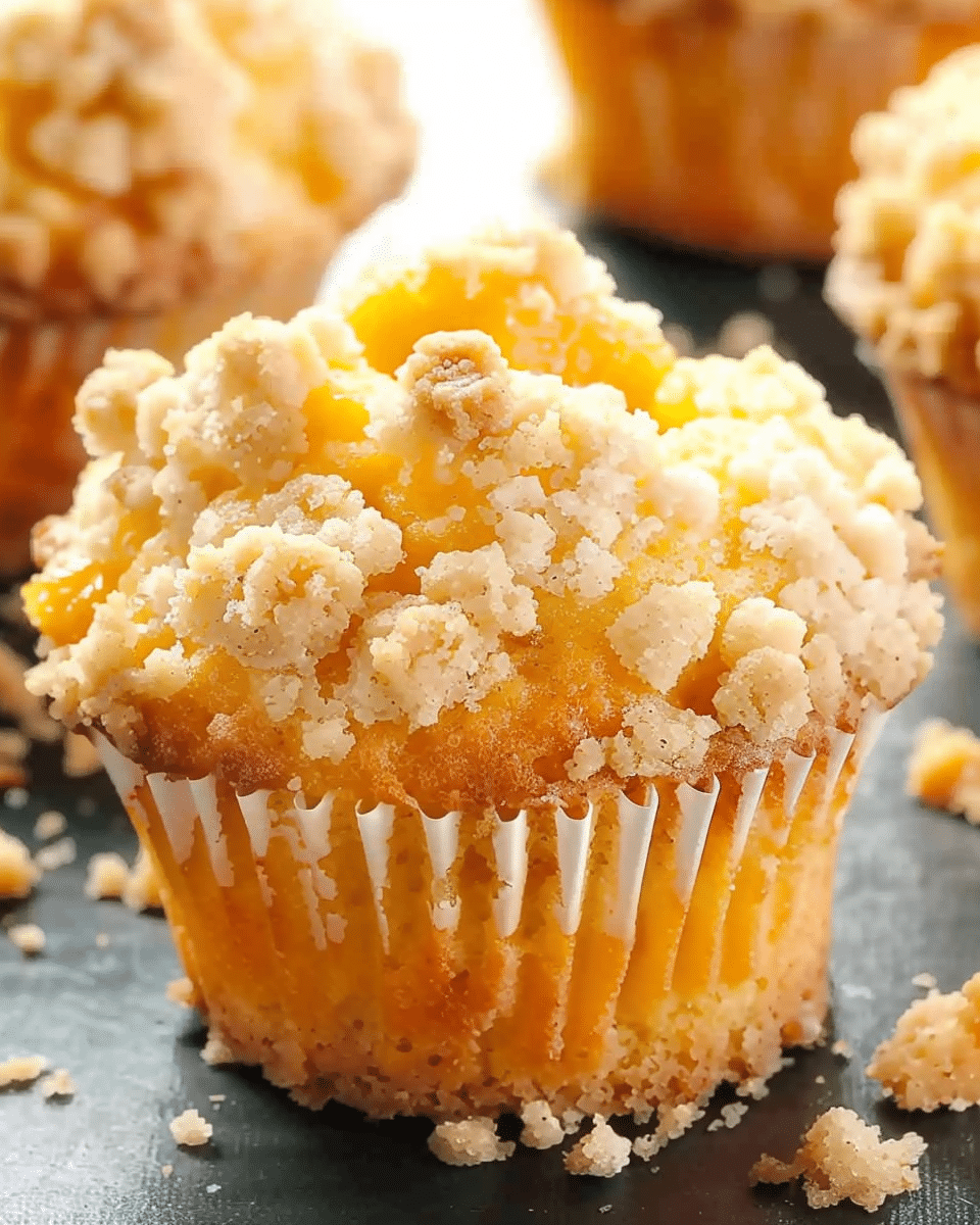 Peach Cobbler Muffins