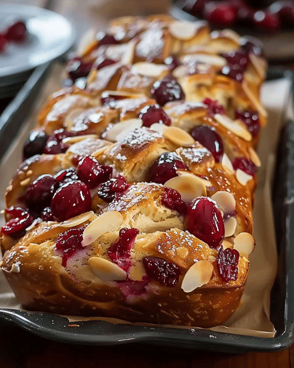 Cranberry‑Almond Pull‑Apart Bread