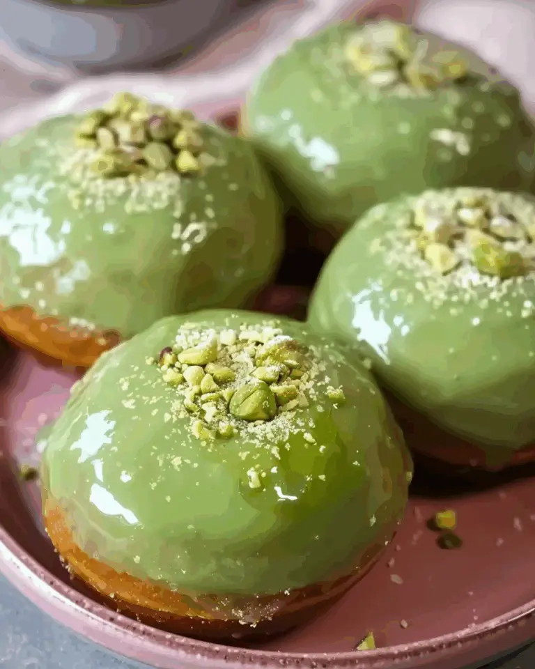 Pistachio Glazed Doughnuts