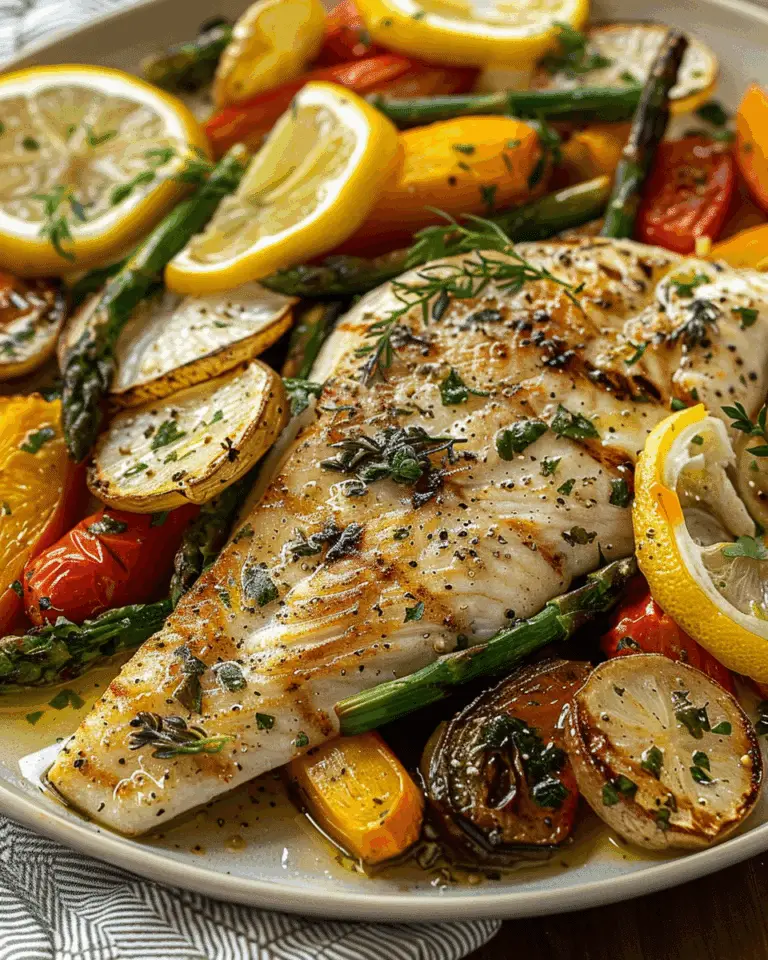 Zesty Lemon Garlic Tilapia with Roasted Veggies Delight
