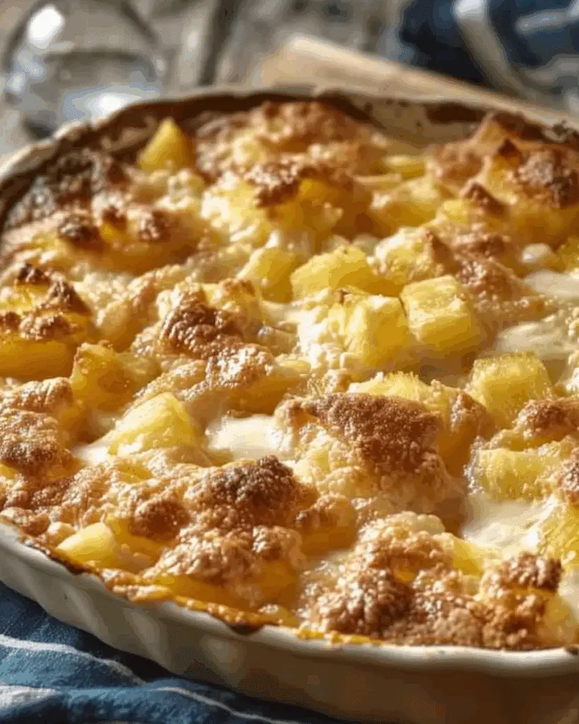 Pineapple Cream Cheese Cobbler